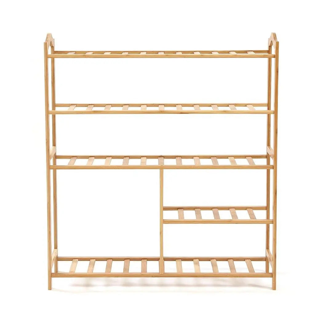 Levede Bamboo Shoe Rack Storage Wooden Organizer Shelf Stand 5 Tiers Layers 80cm Deals499