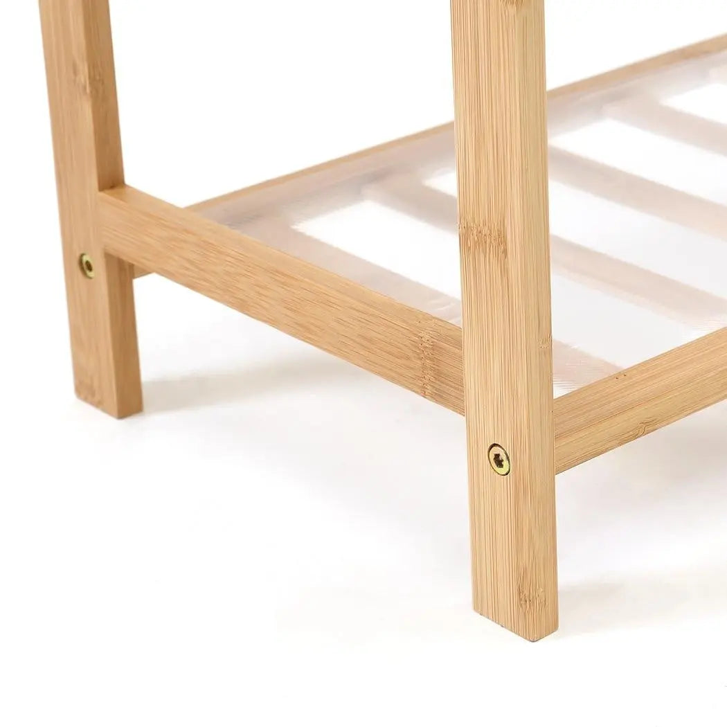 Levede Bamboo Shoe Rack Storage Wooden Organizer Shelf Stand 5 Tiers Layers 80cm Deals499