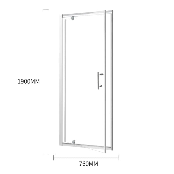 Levede Bath Shower Enclosure Screen Seal Strip Glass Shower Door 760x1900mm Deals499