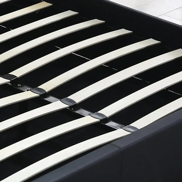 Levede Bed Frame Gas Lift Premium Leather Base Mattress Storage Double Black Deals499
