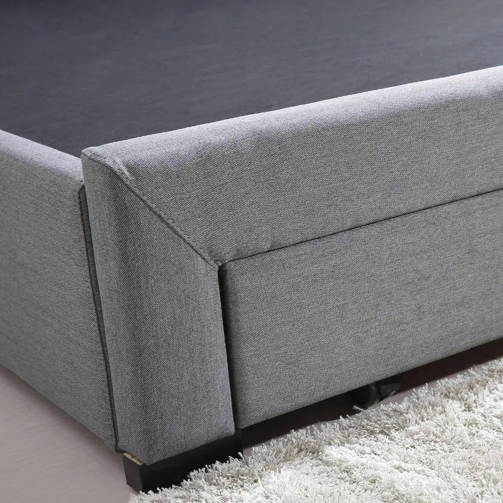 Levede Bed Frame King Fabric With Drawers Storage Beige Deals499