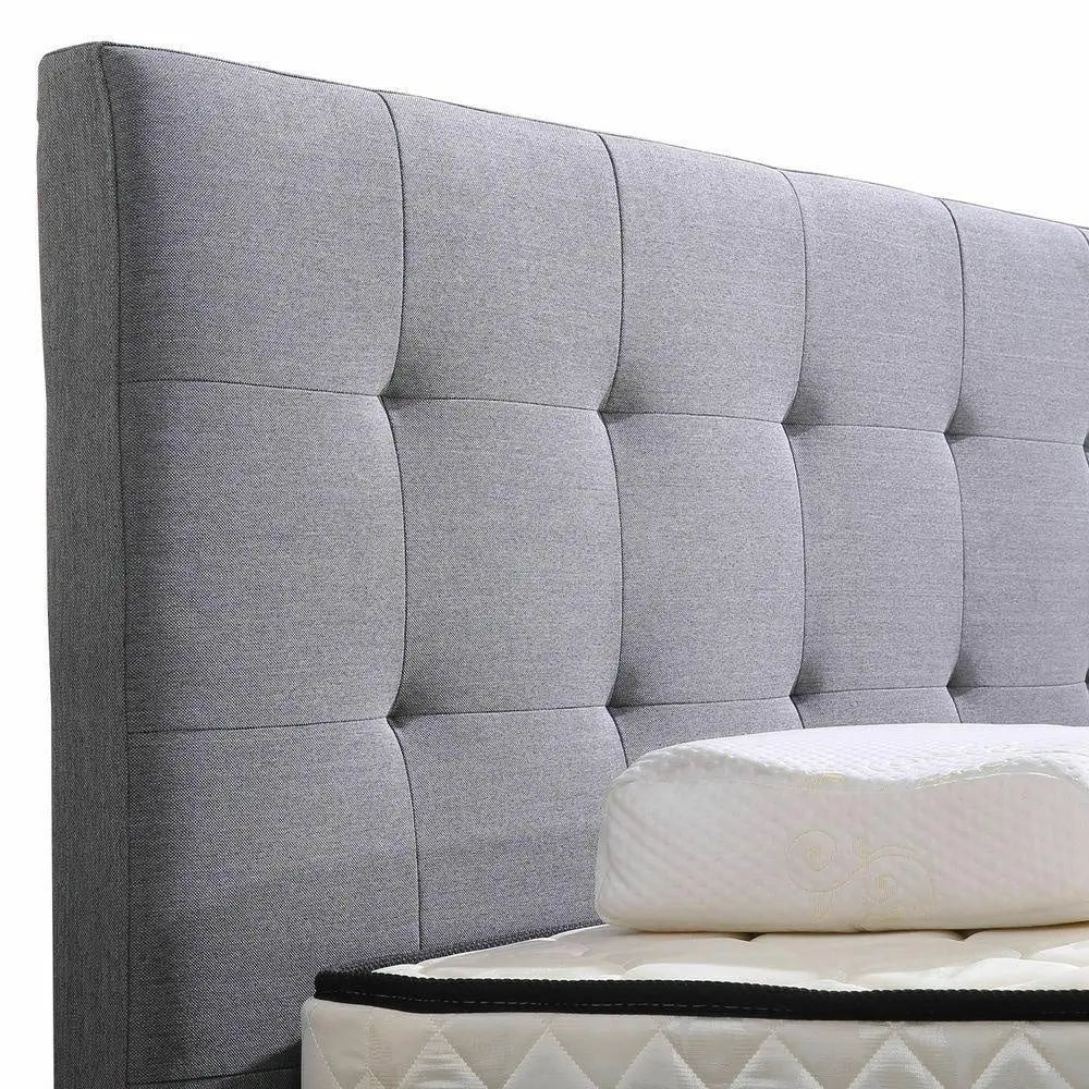 Levede Bed Frame King Fabric With Drawers Storage Beige Deals499