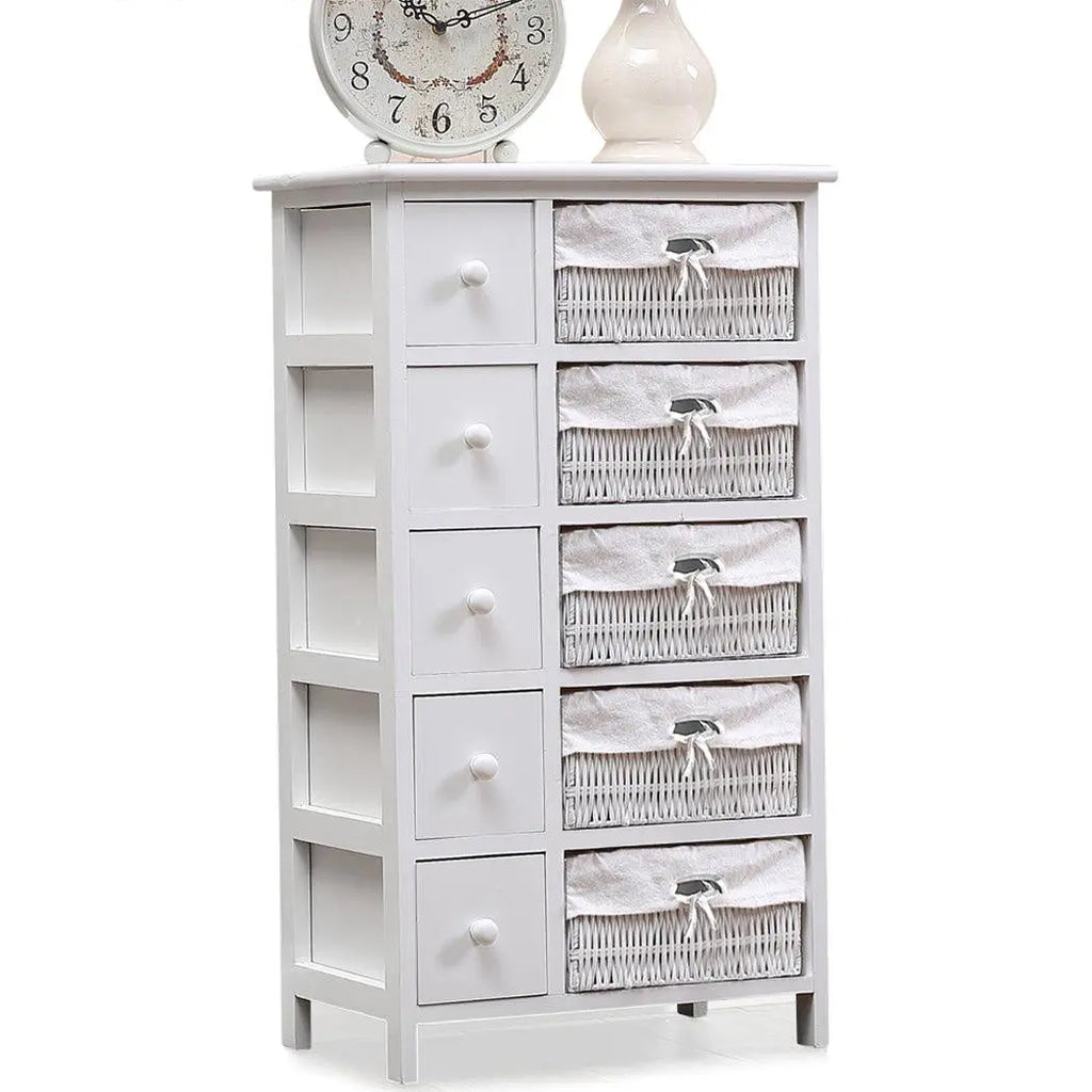 Levede Bedside Tables Chest of 5 Drawers Wood Storage Cabinet Bedroom Furniture Deals499