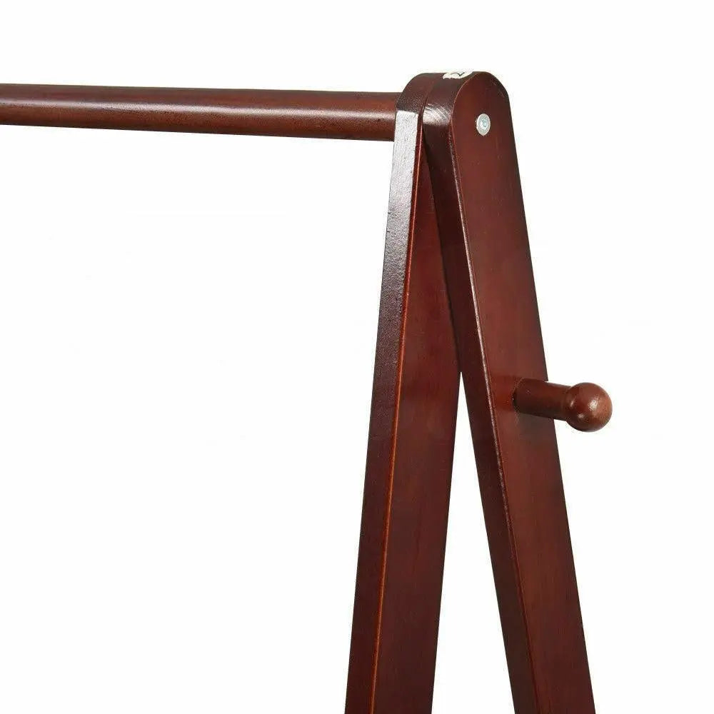 Levede Clothes Stand Garment Dyring Rack Hanger Organiser Wooden Free Standing Deals499