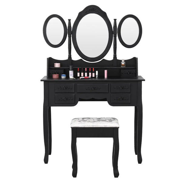 Levede Dressing Table Stool Mirror Drawer Cabinet Jewellery Organizer Bedroom Deals499