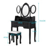 Levede Dressing Table Stool Mirror Drawer Cabinet Jewellery Organizer Bedroom Deals499