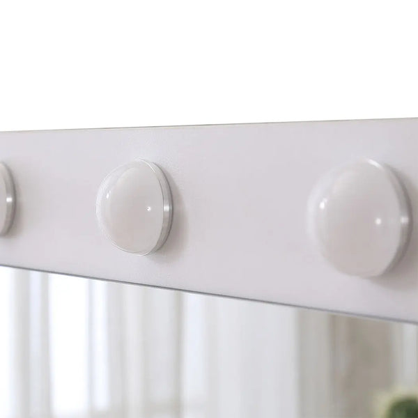 Levede Dressing Table tool Set LED Makeup Mirror Jewellery organizer Cabinet With 12 Bulbs Type2 Deals499