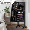 Levede Dual Use Mirrored Jewellery Dressing Cabinet in Black Colour Deals499