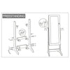 Levede Dual Use Mirrored Jewellery Dressing Cabinet in White Colour Deals499