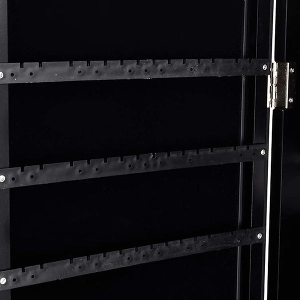 Levede Mirror Jewellery Cabinet Makeup Storage Jewelry Organiser Box Tall Black Deals499
