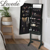 Levede Mirror Jewellery Cabinet Two Doors Makeup Storage Jewelry Organiser Box Deals499