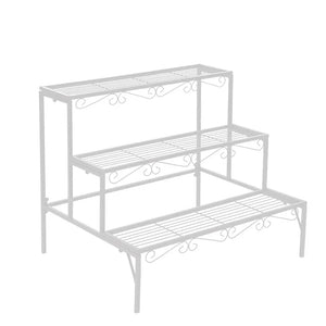 Levede Plant Stands Outdoor Indoor Metal White Flower Pot 3 Garden Corner Shelf Deals499