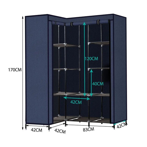 Levede Portable Clothes Closet Wardrobe Storage Cloth Organiser Unit Shelf Rack Deals499