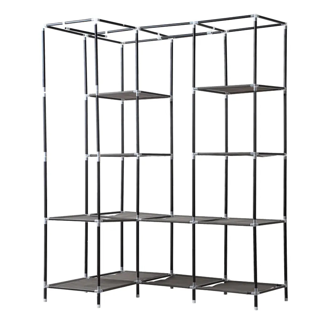 Levede Portable Corner Clothes Closet Wardrobe Storage Organiser Rack Unit Shelf Deals499