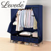 Levede Portable Wardrobe Clothes Closet Storage Cabinet 4 Drawer Navy Blue Deals499