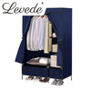 Levede Portable Wardrobe Organiser Clothes Closet Storage Cabinet Navy Blue Deals499