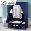 Levede Portable Wardrobes Shoe Rack Clothes Cabinet Closet Storage Navy Blue Deals499