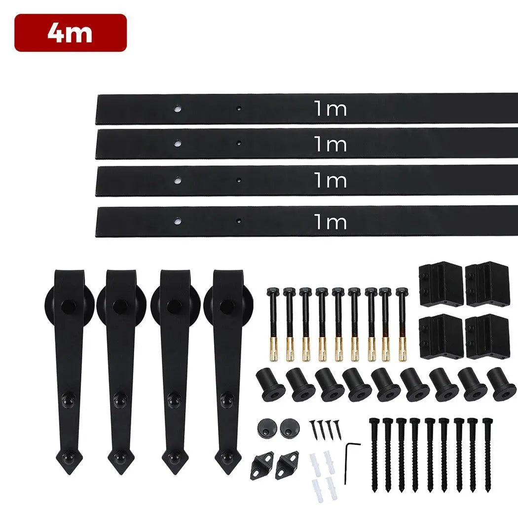 Levede Sliding Barn Door Hardware Track Set 4M Antique Classic Roller Kit Deals499