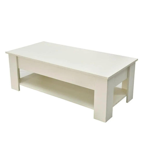 Lift Up Coffee Table with Storage - White Deals499