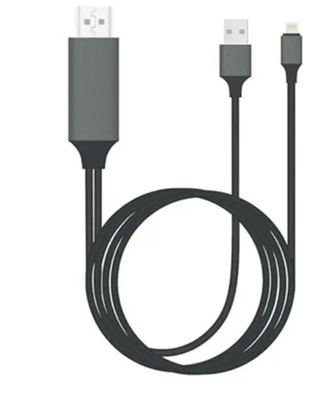 Lightning To HDTV HDMI AV TV Adapter Video Output 2M Cable Black Deals499