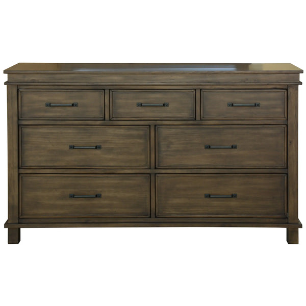 Lily Dresser 7 Chest of Drawers Solid Wood Tallboy Storage Cabinet - Rustic Grey Deals499