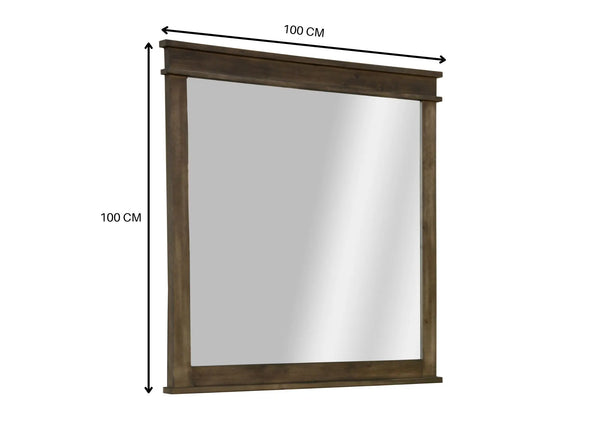 Lily Dresser Mirror 7 Chest of Drawers Tallboy Storage Cabinet - Rustic Grey Deals499