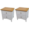 Lobelia Bedside 2pc Bedroom Set Drawers Nightstand  Storage Cabinet - White Deals499