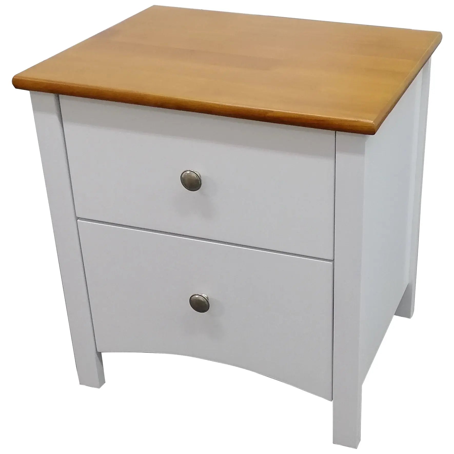 Lobelia Bedside 2pc Bedroom Set Drawers Nightstand  Storage Cabinet - White Deals499