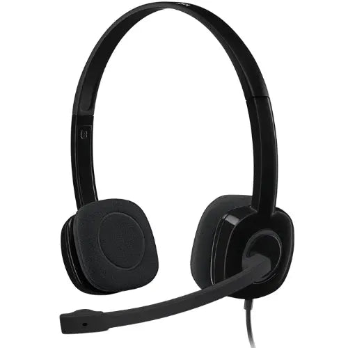 Logitech H151 Stereo Headset Light Weight Adjustable Headphone with Microphone 3.5mm jack In-line audio controls Noise-cancelling LOGITECH