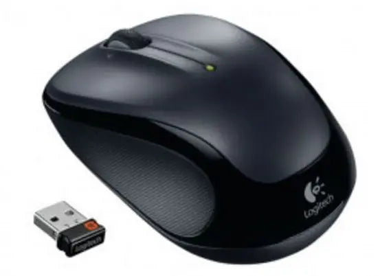Logitech M325 Wireless Mouse Dark Grey Contoured design Glossy Comfort Grip Advanced Optical Tracking 1-year battery life LOGITECH