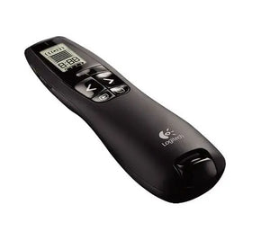 Logitech R800 Laser Presentation Remote LCD display  time tracking 30m Range, 2.4GHz Instuitive slideshow controls ~MILT-R700PRO 910-003508 LOGITECH