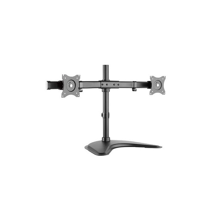 Brateck Curved Horizontal Rail Dual Monitor Array Desktop Stand Fit most 13'-27' Monitors Up to 8kg per screens. 360Â°Screen Rotation BRATECK