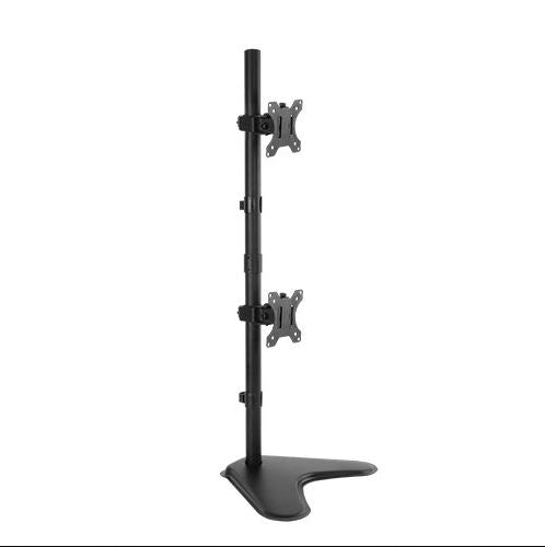 BRATECK Dual Screens Economical Double Joint Articulating Steel Monitor Stand Fit Most 13'-32' Monitors Up to 8kg per screen BRATECK
