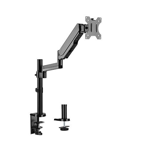 Brateck Single Monitor Full Extension Gas Spring Single Monitor Arm 17' - 32' Up to 8Kg Per screen BRATECK