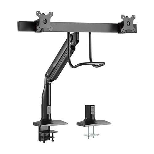 BRATECK Dual Monitors Select Gas Spring Aluminum Monitor Arm Fit Most 17â€˜-35â€™ Monitors Up to 10kg per screen VESA 75x75/100x100 BRATECK