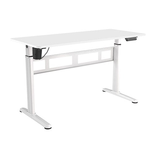 BRATECK Stylish Single-Motor Sit- Stand Desk (White)  1400x600x740~1200mm BRATECK