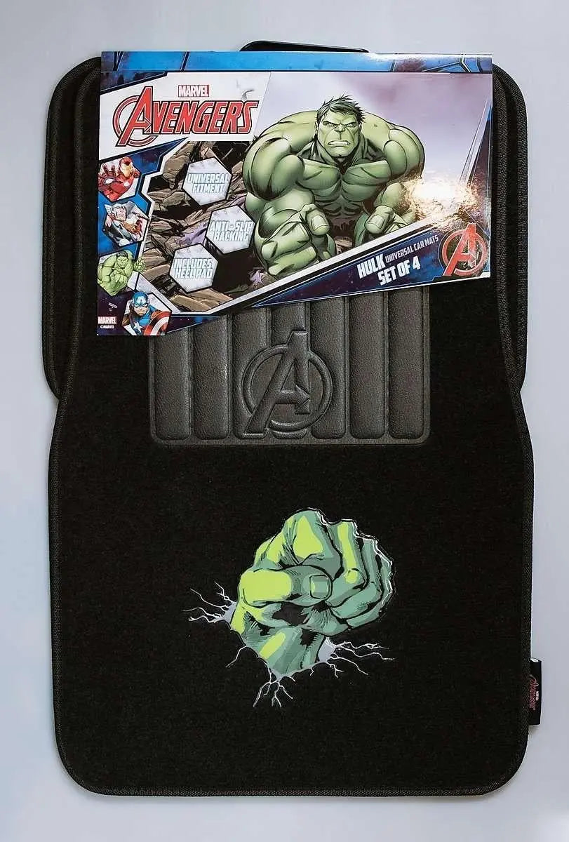 MARVEL AVENGERS 4-Piece Car Mat - HULK Deals499