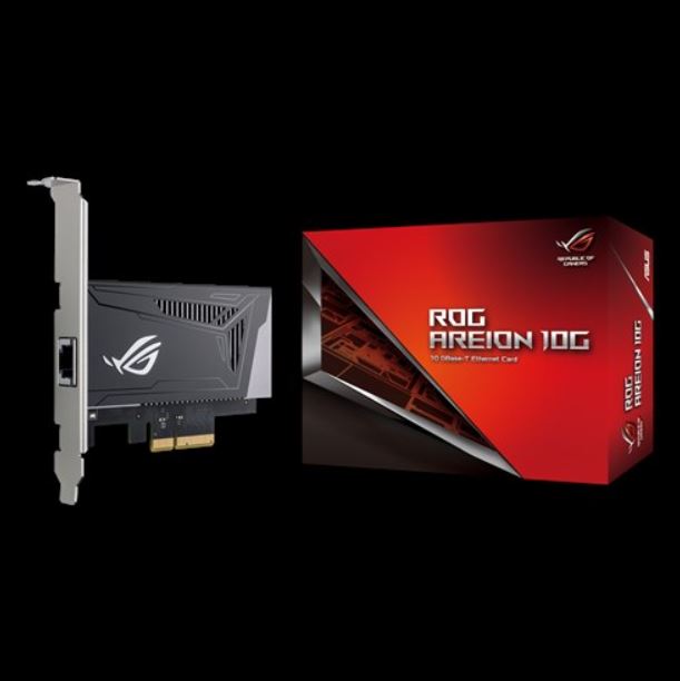ASUS ROG AREION 10G Superfast 10G speed with backwards compatibility of 5/2.5/1G and 100Mbps; full-sized heatsink and LAN speed indicators ASUS