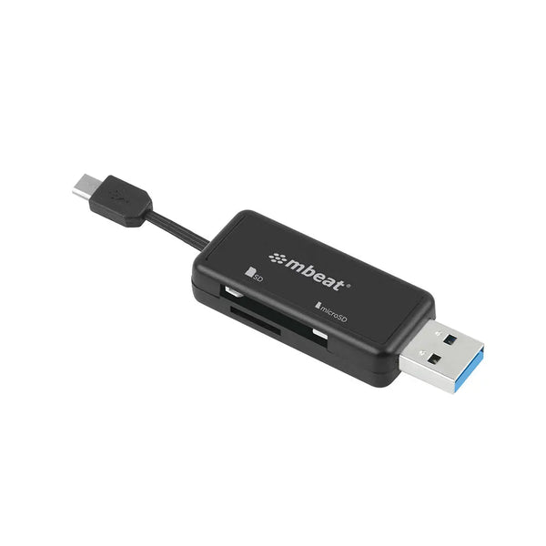 MBEAT Ultra Dual USB Reader - USB 3.0 Card Reader plus Micro USB 2.0 OTG Reader - USB 3.0 SD/Micro SD card reader for PC/MAC. MBEAT