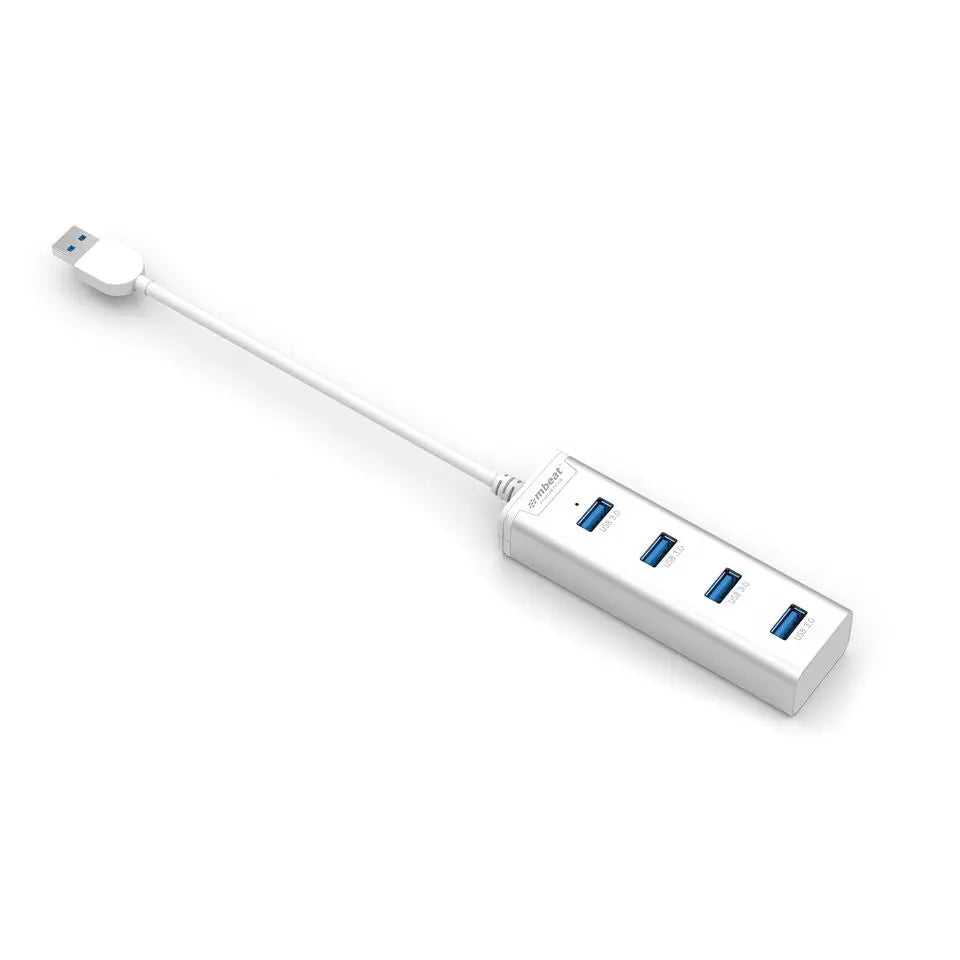 MBEAT â€œSTICK' 4-Port USB 3.0 Hub - Aluminium Portable 4 Port Data Transfer Super Speed USB Hub Adapter Ultrabook MacBook SurfaceBook MBEAT