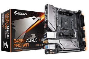 GIGABYTE B450 I AORUS PRO WIFI Bluetooth AMD Ryzen Gen3 AM4 Mini-ITX MB 2xDDR4 1xPCIE 1xM.2 DP HDMI RAID Intel GbE LAN 4xSATA 8xUSB3.1 2xUSB2.0 RGB Fu GIGABYTE