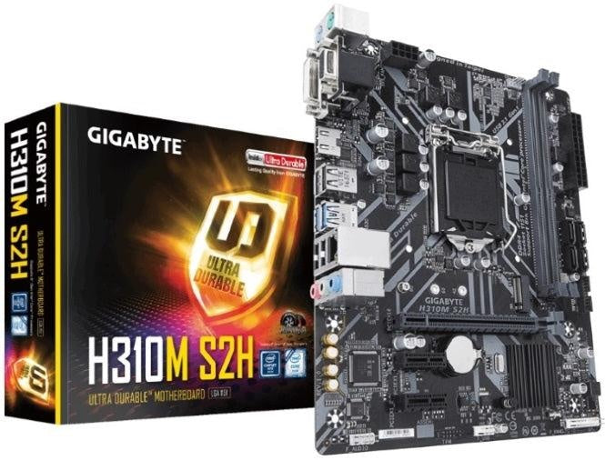 GIGABYTE H310M S2H 2.0 LGA1151 8Gen mATX MB 2xDDR4 3xPCIe VGA DVI HDMI 1xM.2 4xSATA3 GbE LAN 4xUSB3.1 6xUSB2.0 GIGABYTE