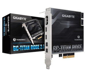 GIGABYTE TITAN Ridge Rev2 Dual Thunderbolt 3 Card for Z490 H470 Series 3 Ports USB-C 40 Gb/s DisplayPort 1.2 4K Daisy-chain up to 12 Devices GIGABYTE