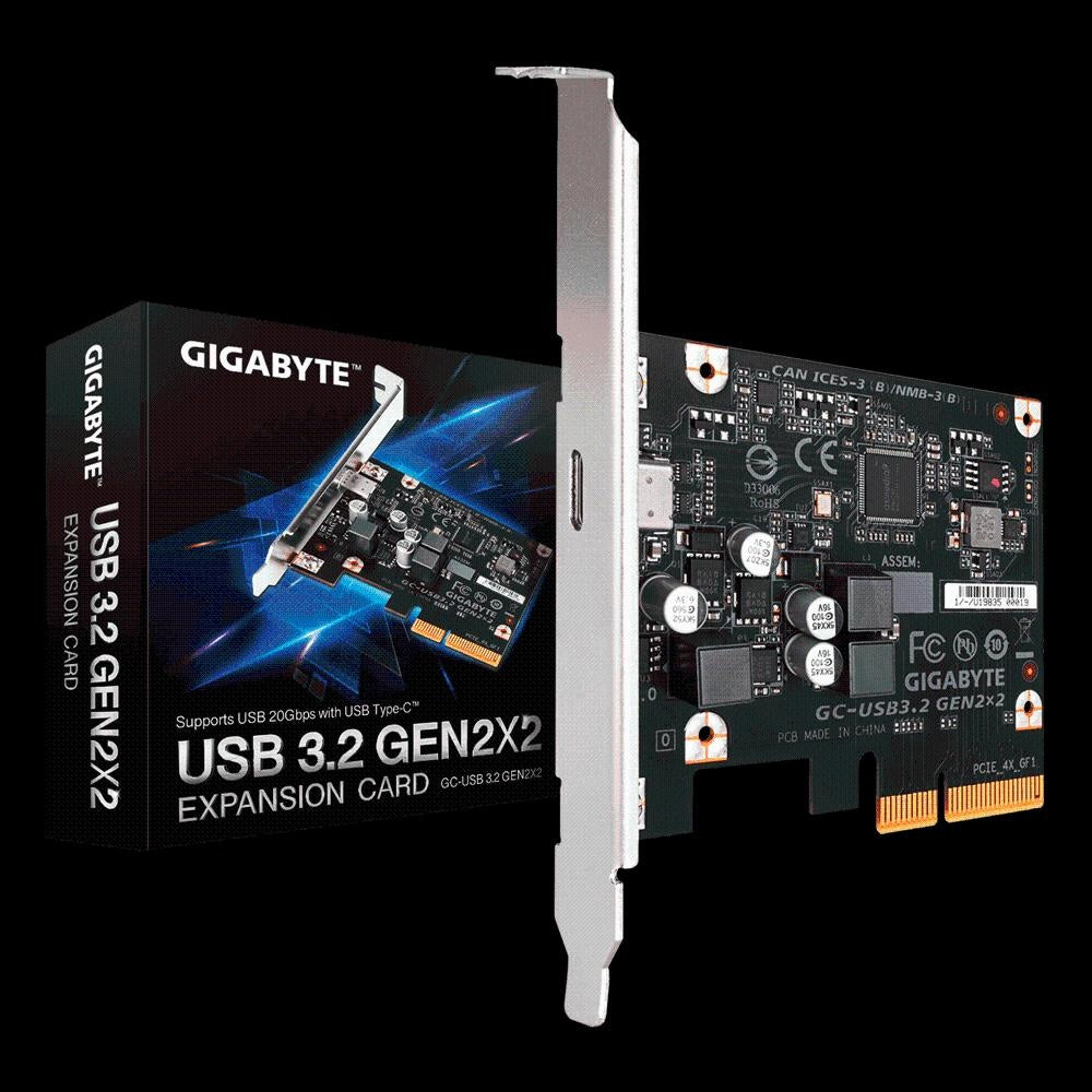 GIGABYTE USB 3.2 Gen 2X2 Expansion Card 20Gb/s data-transfer ASMedia ASM3242 USB 3.2 TYPE-C PCIe 3.0*4 GIGABYTE