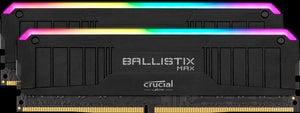 MICRON (CRUCIAL) Ballistix MAX RGB 16GB (2x8GB) DDR4 UDIMM 4000MHz CL18 Black Aluminum Heat Spreader Intel XMP2.0 AMD Ryzen Desktop PC Gaming Memory MICRON