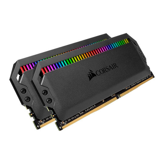 CORSAIR Dominator Platinum RGB 32GB (2x16GB) DDR4 3200MHz C16 XMP 2.0 Black Desktop PC Gaming Memory ~CMT32GX4M2C3200C16 CORSAIR