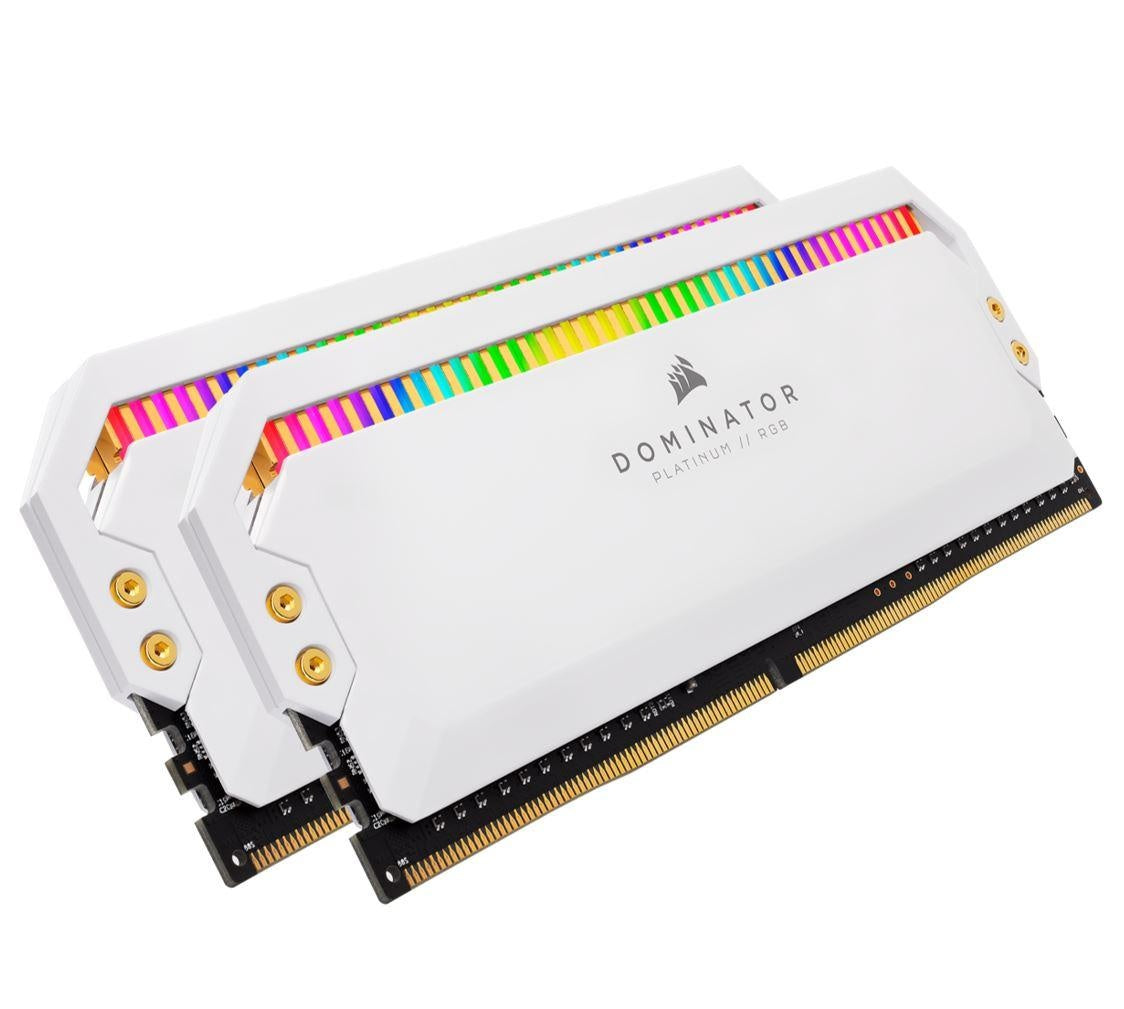 CORSAIR Dominator Platinum RGB 16GB (2x8GB) DDR4 3200MHz C16 1.35V UDIMM XMP 2.0 White Heatspreaders for AMD Ryzen Desktop PC Gaming Memory CORSAIR