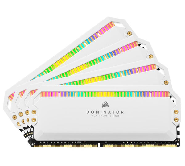 CORSAIR Dominator Platinum RGB 32GB (4x8GB) DDR4 3200MHz C16 1.35V UDIMM XMP 2.0 White Heatspreaders for AMD Ryzen Desktop PC Gaming Memory CORSAIR