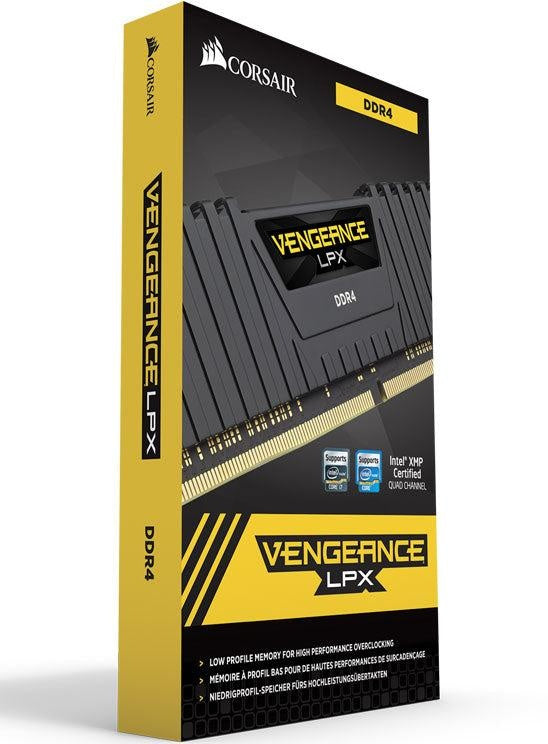 CORSAIR Vengeance LPX 32GB (2x16GB) DDR4 2400MHz C16 Desktop Gaming Memory Black AMD Ryzen CORSAIR