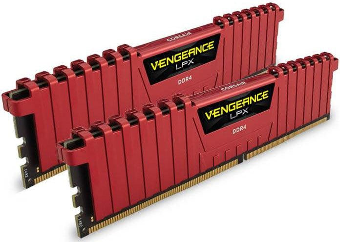 CORSAIR Vengeance LPX 16GB (2x8GB) DDR4 2400MHz C16 Desktop Gaming Memory Red LS-> CMK16GX4M2A2400C16 CORSAIR